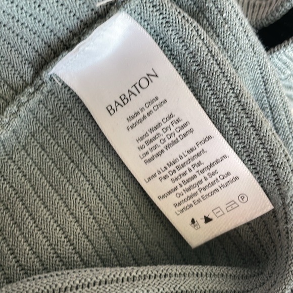 Aritzia Babaton teal blue ribbed knit tank size S - Picture 6 of 8